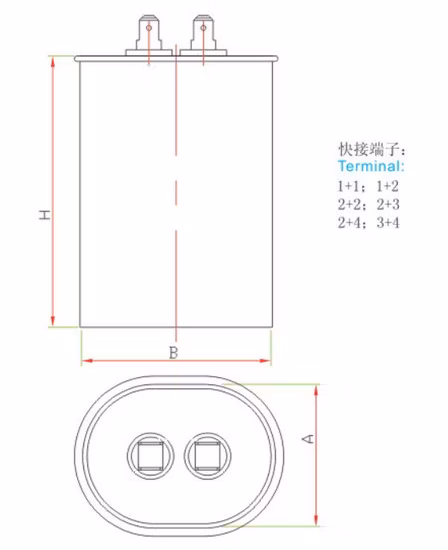 La fabbrica fornisce direttamente il condensatore di funzionamento CA Cbb65 / condensatore 450 V 35 UF